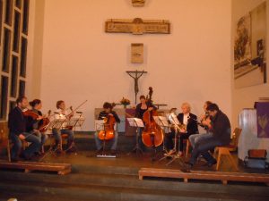 Das Amaryllis-Quartett bei der Probe in der St. Georgskirche am 7.12.2011